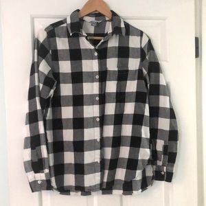 2/$10 Buffalo Plaid Button Down Top